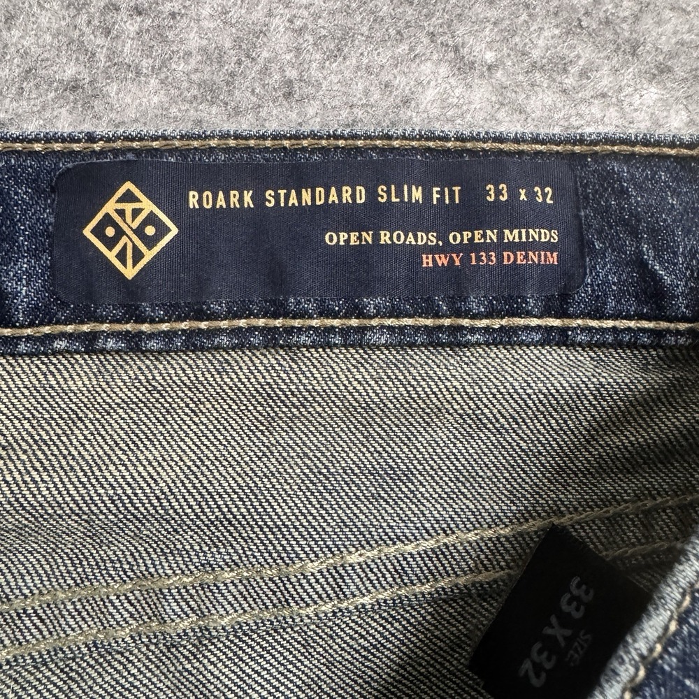 ROARK Jeans‎ Mens 33x32 Blue Standard Slim Fit HWY 133 Denim Straight Leg - Picture 3 of 14